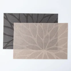 KSP Gather & Dine Bloom Vinyl Placemat (Black)