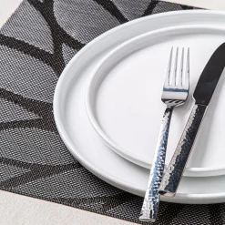 KSP Gather & Dine Bloom Vinyl Placemat (Black)