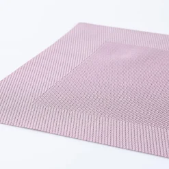 KSP Gather & Dine Bordered Vinyl Placemat (Soft Pink)