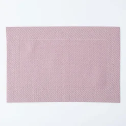 KSP Gather & Dine Bordered Vinyl Placemat (Soft Pink)