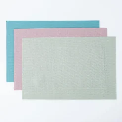 KSP Gather & Dine Bordered Vinyl Placemat (Sky Blue)