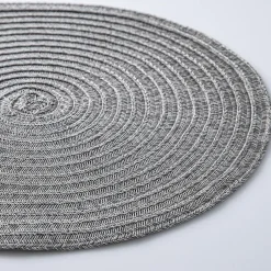 KSP Gather & Dine Cirque Woven Vinyl Placemat (Grey)