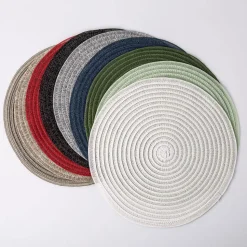 KSP Gather & Dine Cirque Woven Vinyl Placemat (White)