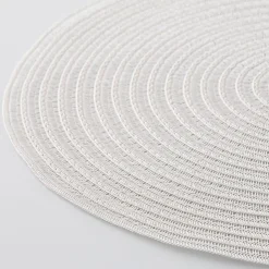 KSP Gather & Dine Cirque Woven Vinyl Placemat (White)