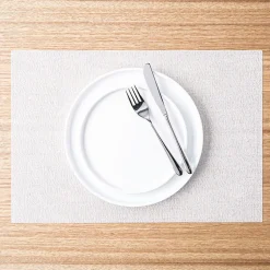 KSP Gather & Dine Glimmer Vinyl Placemat (White)