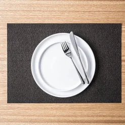 KSP Gather & Dine Glimmer Vinyl Placemat (Black)