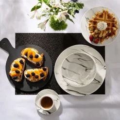 KSP Gather & Dine Glimmer Vinyl Placemat (Black)