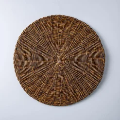 KSP Gather & Dine Graceful Woven Polyrattan Placemat (Brown)