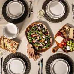 KSP Gather & Dine Graceful Woven Polyrattan Placemat (Black)