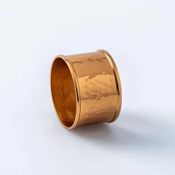 KSP Gather & Dine 'Hammered Duo' Napkin Ring (Rose Gold)