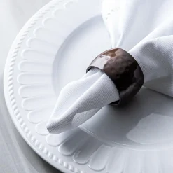 KSP Gather & Dine 'Hammered' Napkin Ring (Antique Bronze)