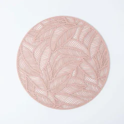 KSP Gather & Dine Leaf Cut-Out Vinyl Placemat (Rose Gold)