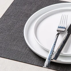 KSP Gather & Dine Luxe Leather Pvc Placemat (Dark Grey)