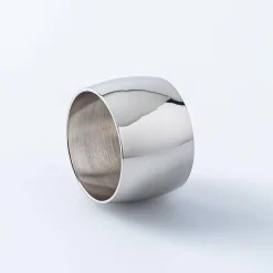 KSP Gather & Dine 'Round' Napkin Ring (Shiny Nickel)