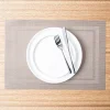 KSP Gather & Dine Two-Tone Border Vinyl Placemat (Champagne)