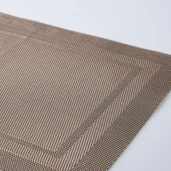 KSP Gather & Dine Two-Tone Border Vinyl Placemat (Champagne)