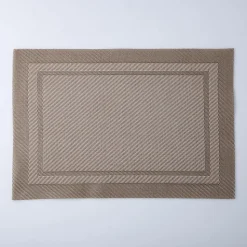 KSP Gather & Dine Two-Tone Border Vinyl Placemat (Champagne)