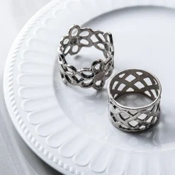 KSP Gather & Dine 'Weave' Napkin Ring (Nickel)