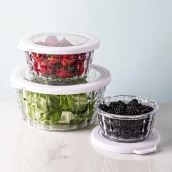KSP Gem 'Round' Food Storage Container with Lid - Set of 6 (Clear)