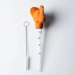 KSP Gobble Turkey Baster with Cleaning Brush (Orange)