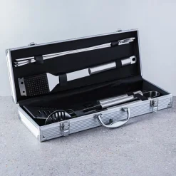 KSP Gourmet Bbq Tools In Aluminum Case - Set of 7 (Stainless Steel)