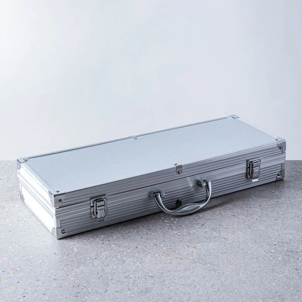 KSP Gourmet Bbq Tools In Aluminum Case - Set of 7 (Stainless Steel)