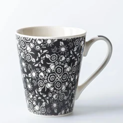 KSP Graphic 'Flora' Conical Mug (Black/White)