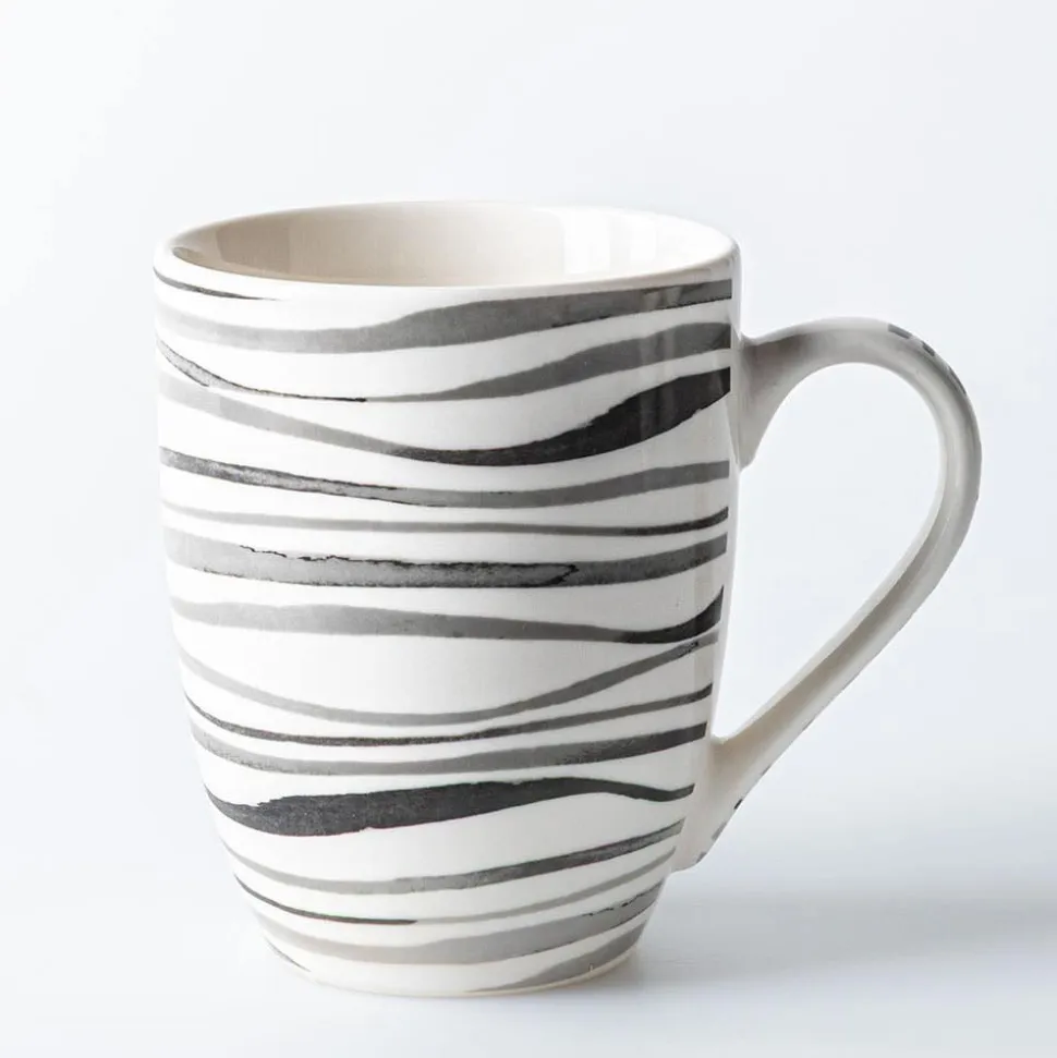 KSP Graphic 'Ikat' Mug - Set of 4 (Grey)