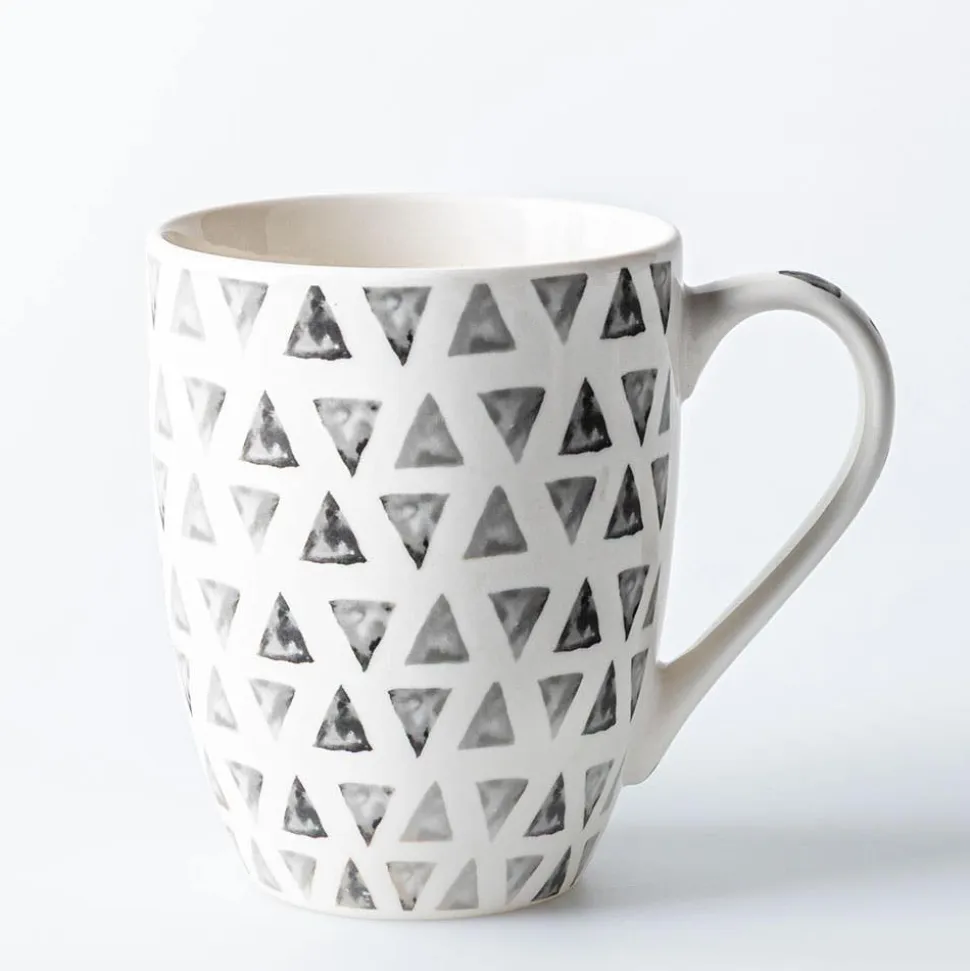 KSP Graphic 'Ikat' Mug - Set of 4 (Grey)