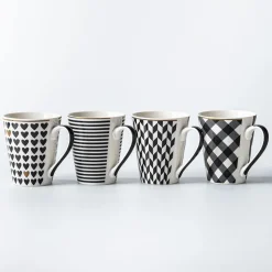 KSP Graphic 'Motif' Mug - Set of 4 (10.5oz.)