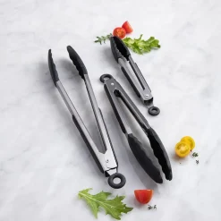 KSP Grip Silicone Tong - Set of 3 (Black)
