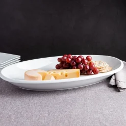 KSP Halo Porcelain Oval Platter (White)