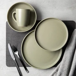 KSP Hans Stoneware Dinnerware - Set of 16 (Green)