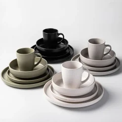 KSP Hans Stoneware Dinnerware - Set of 16 (White)