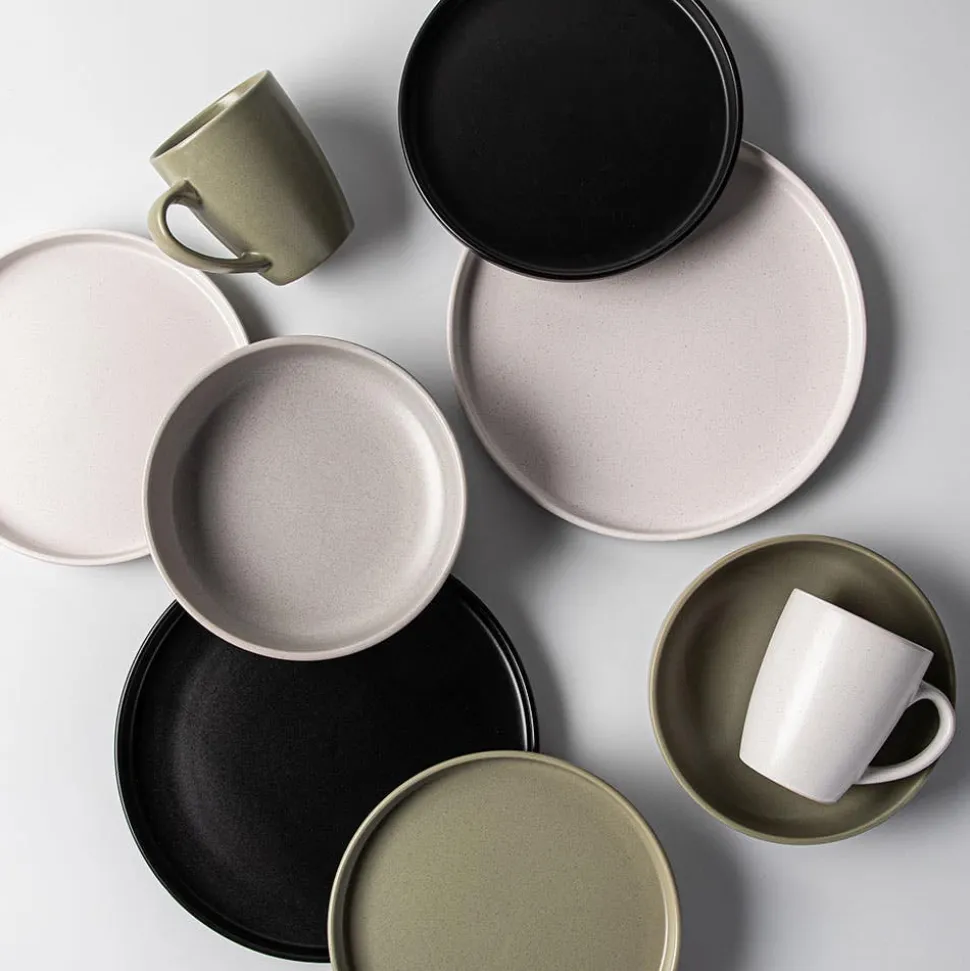 KSP Hans Stoneware Dinnerware - Set of 16 (White)