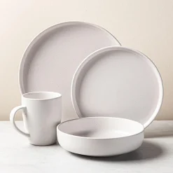 KSP Hans Stoneware Dinnerware - Set of 16 (White)