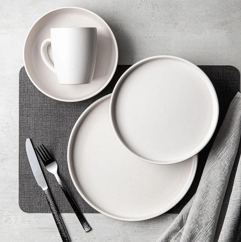 KSP Hans Stoneware Dinnerware - Set of 16 (White)
