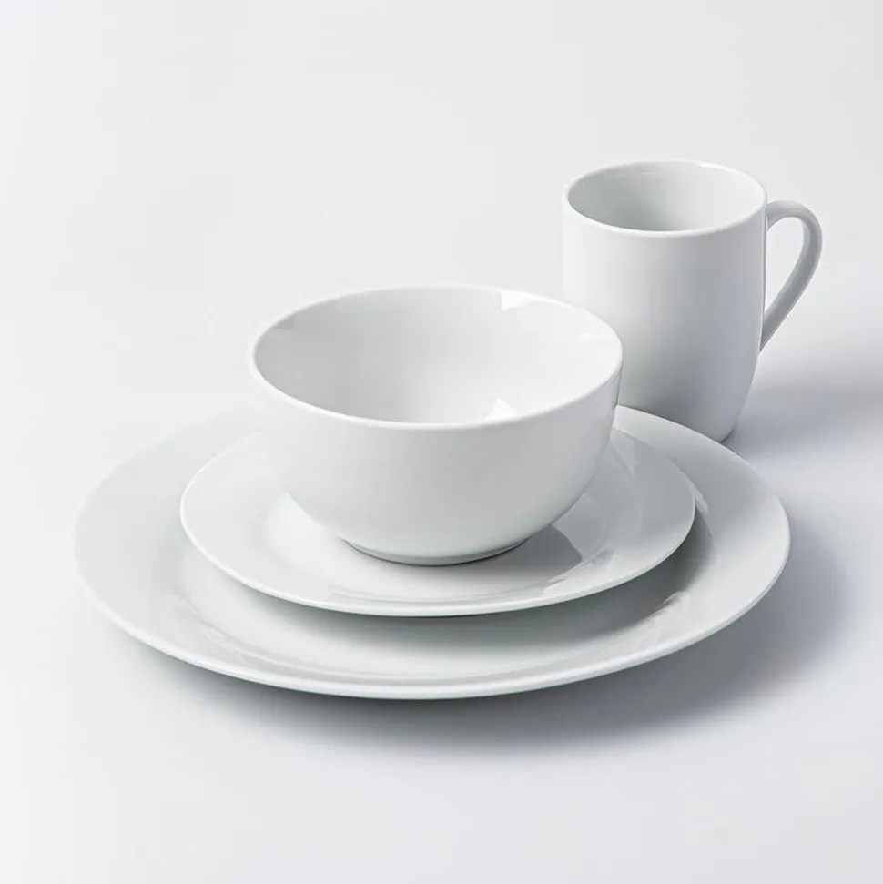 KSP Heirloom Porcelain Dinnerware - Set of 16 (White)