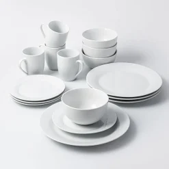 KSP Heirloom Porcelain Dinnerware - Set of 16 (White)