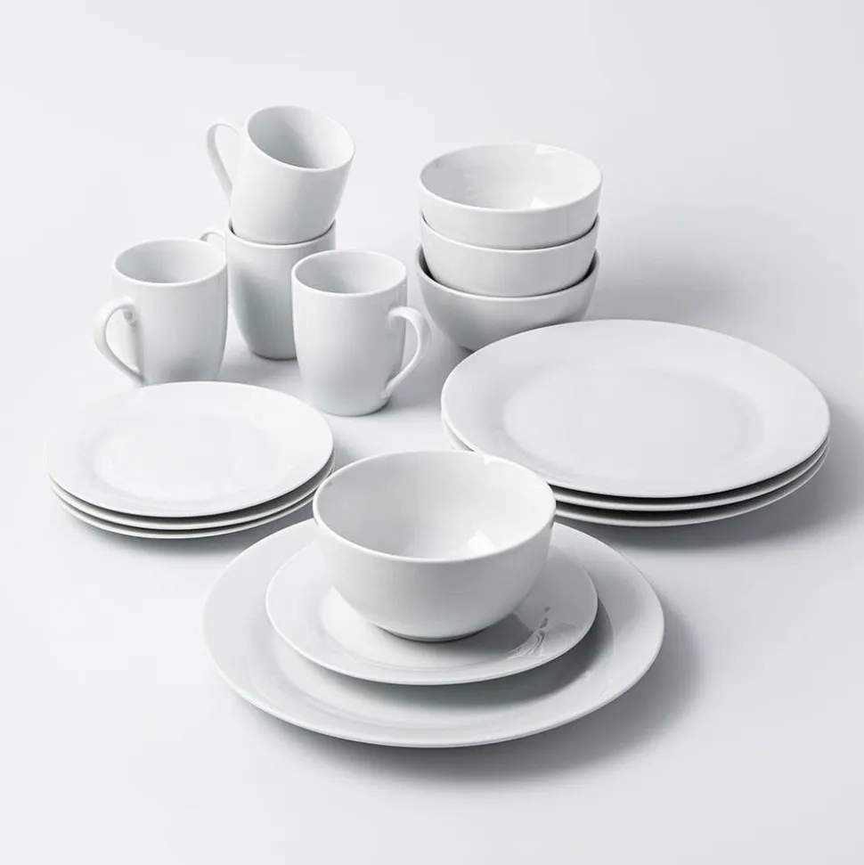 KSP Heirloom Porcelain Dinnerware - Set of 16 (White)