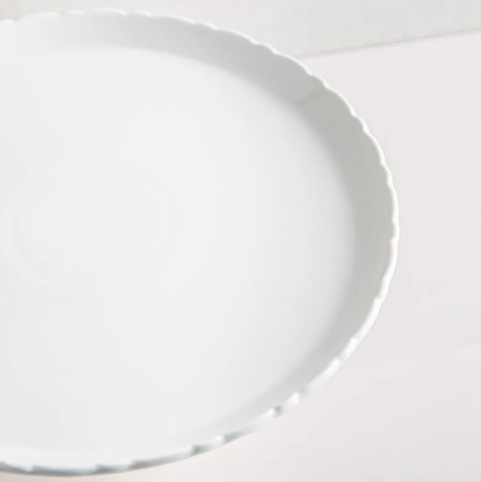 KSP Heritage Porcelain Cake Plate with Cover (White)