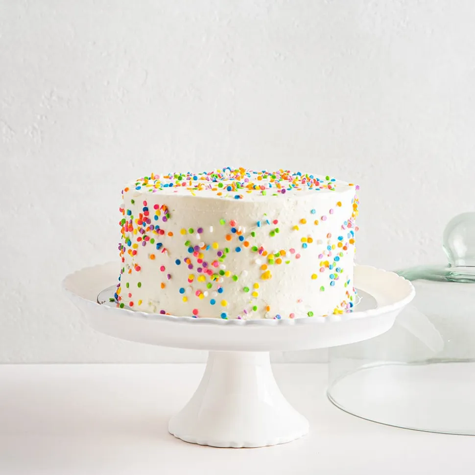 KSP Heritage Porcelain Cake Plate with Cover (White)