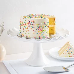 KSP Heritage Porcelain Footed Cake Plate (White)