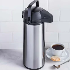 KSP Hilton Insulated Thermal Pump Carafe (Black/Stainless Steel)