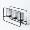 KSP Horizon '3-Lite' Iron Candle Holder (Black/Smoke)