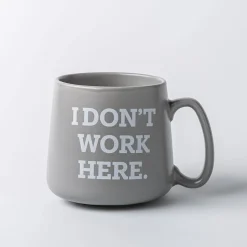 KSP Hug 'I Don't Work Here' Porcelain Mug 20oz./580ml (Grey)