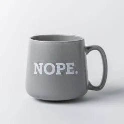 KSP Hug 'Nope.' Porcelain Mug 20oz./580ml (Grey)