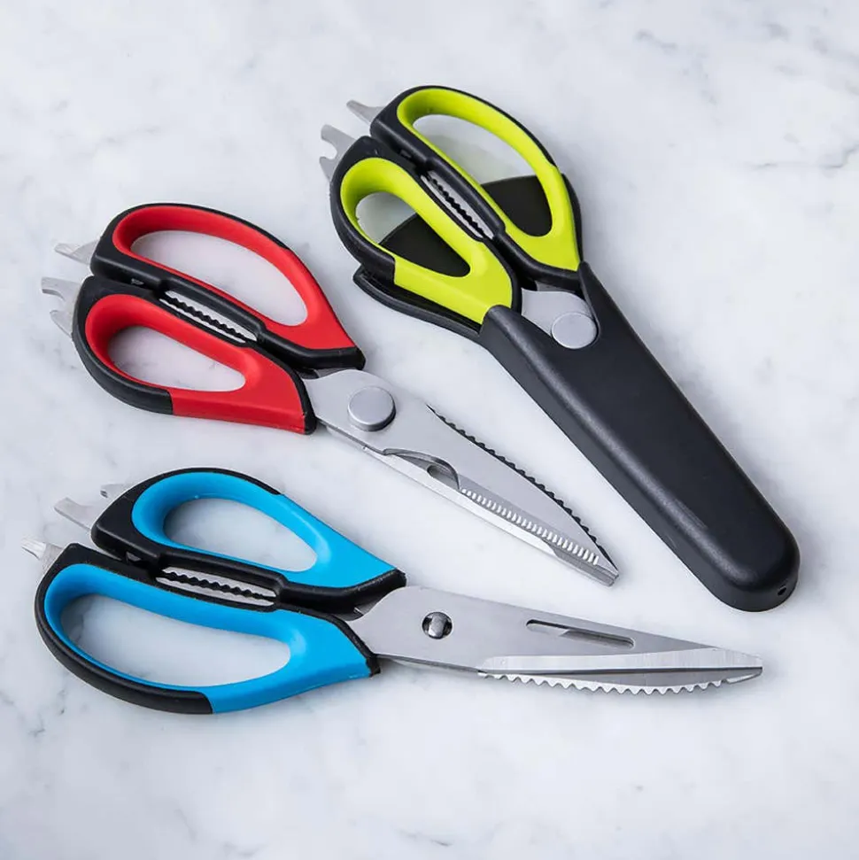 KSP 7-In-1 Multi-Function 9" Multi Purpose Scissors W/Sheath (Asstd.)