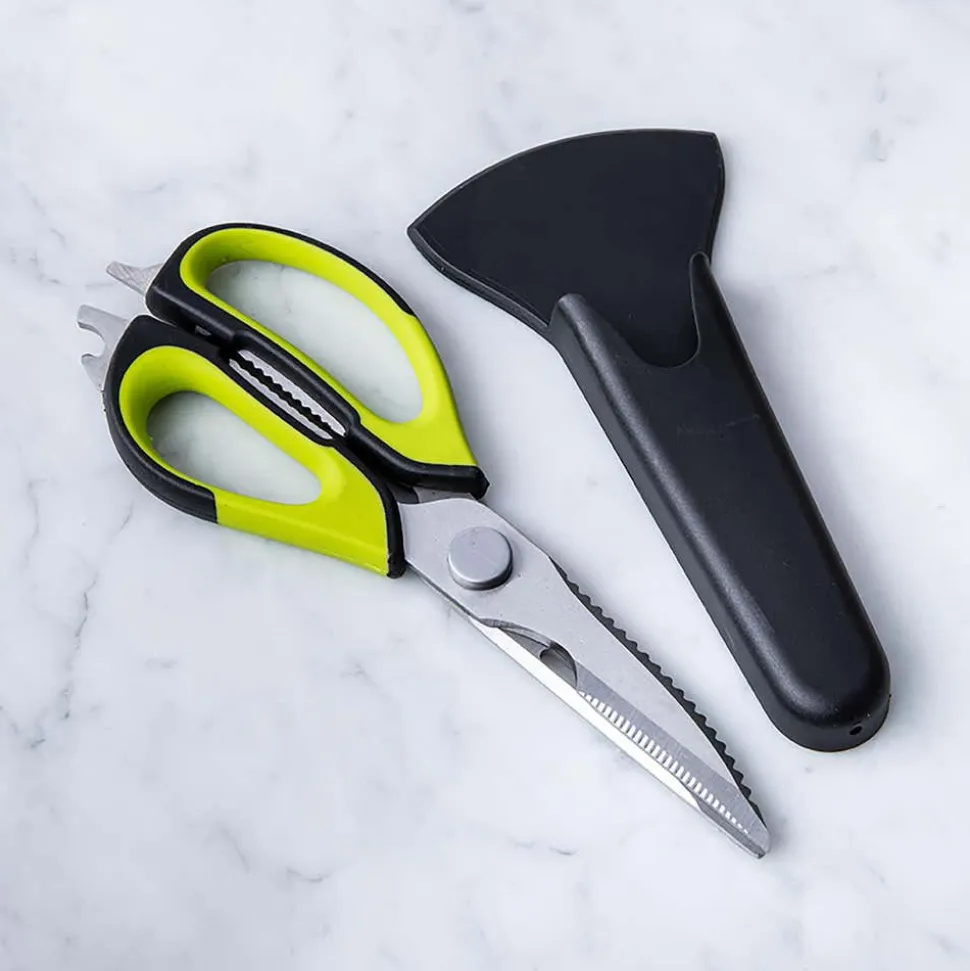 KSP 7-In-1 Multi-Function 9" Multi Purpose Scissors W/Sheath (Asstd.)