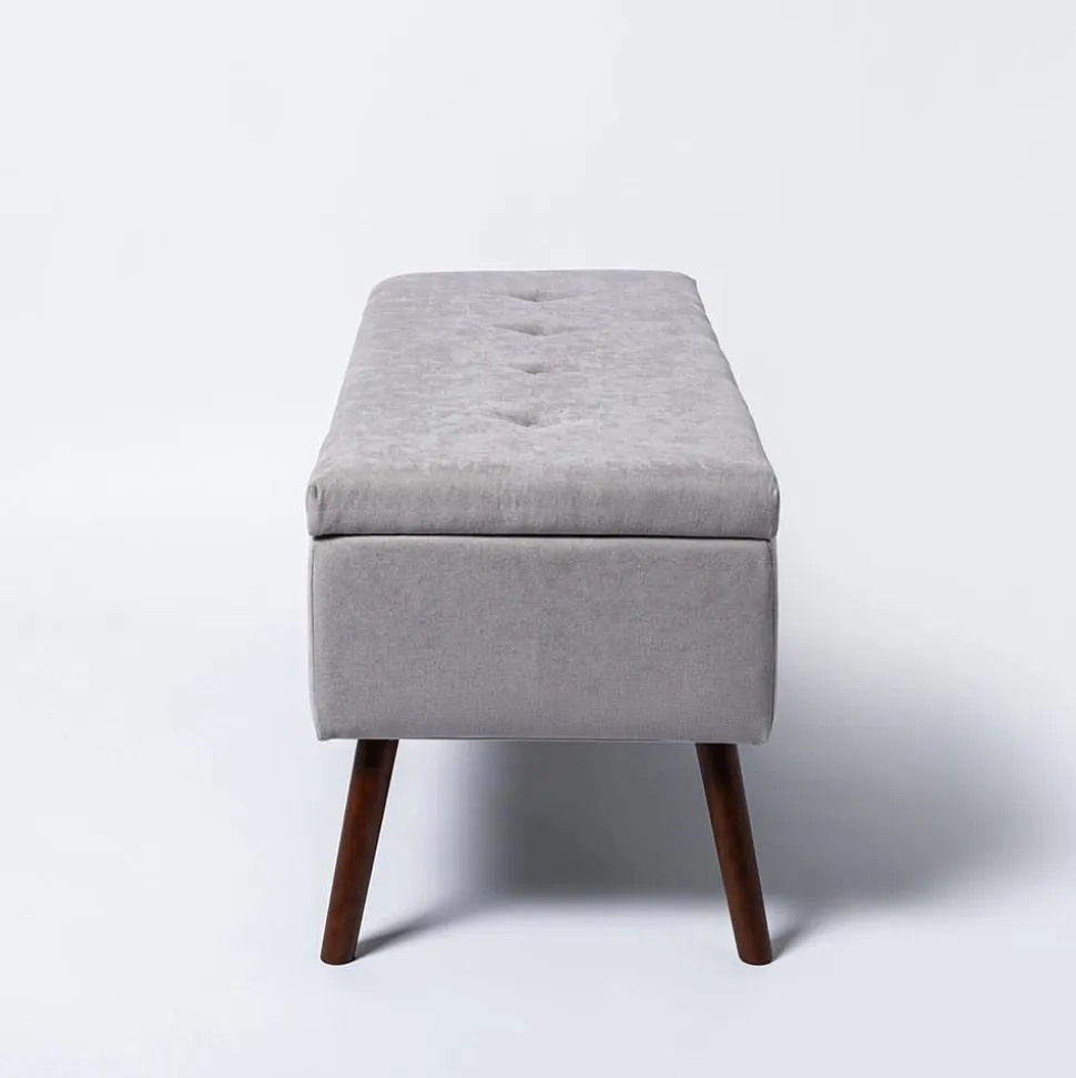 KSP Isabella Tufted Storage Bench (Light Grey)